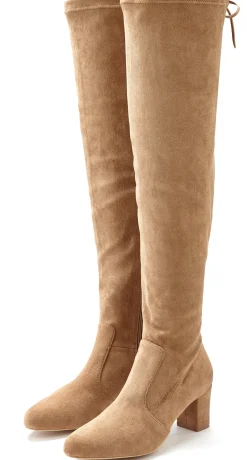 Stiefel|LASCANA Overkneestiefel sand
