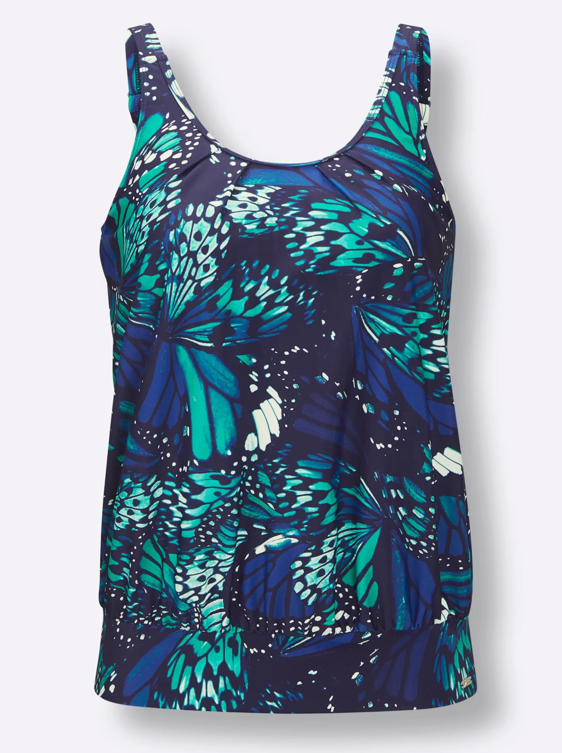 Tankinis|feel good Oversized-Tankini-Top marine-royalblau-bedruckt