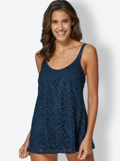 Tankinis|feel good Oversized-Tankini-Top dunkelblau