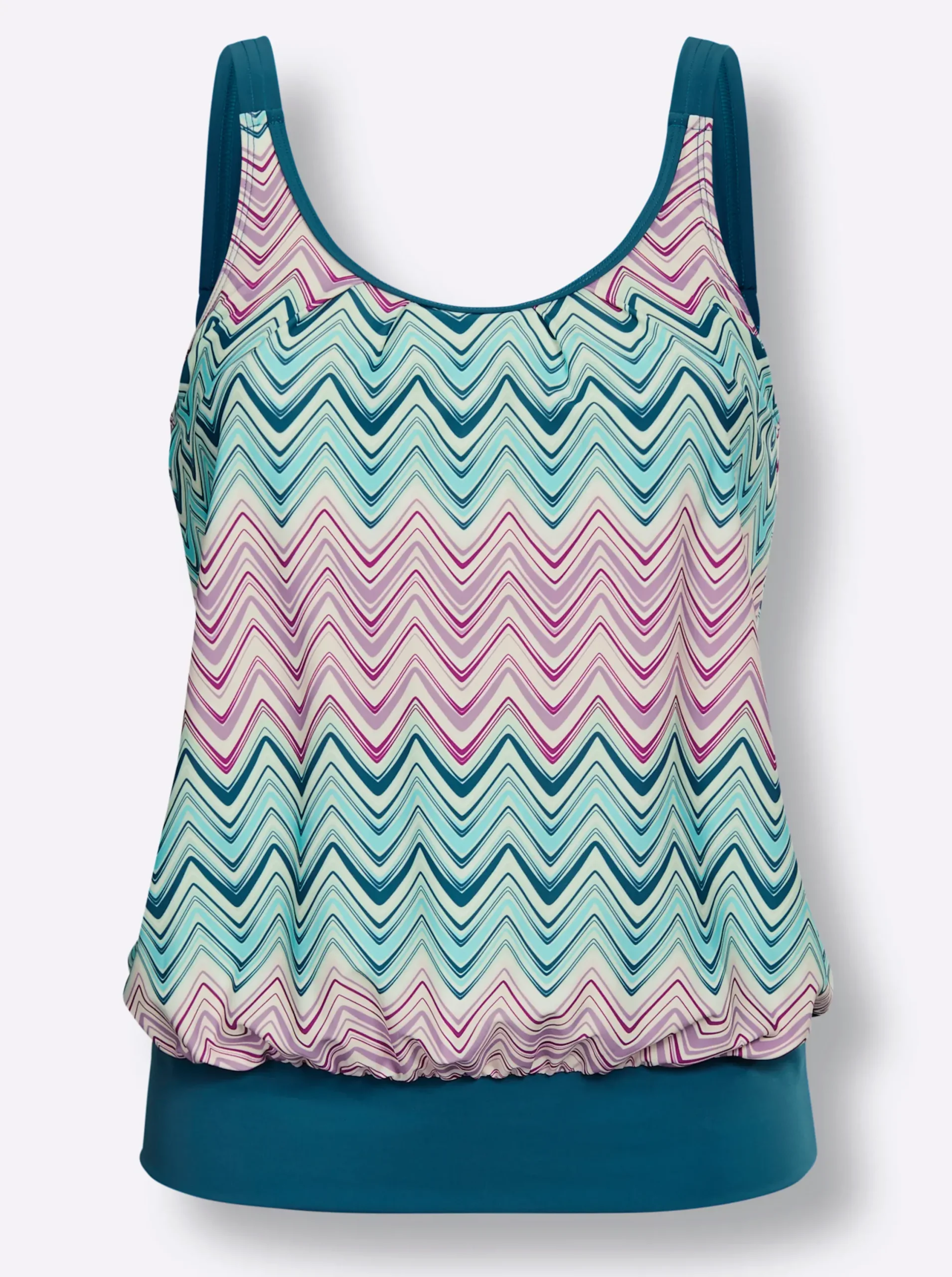 Tankinis|feel good Oversized-Tankini-Top topas-magenta-bedruckt