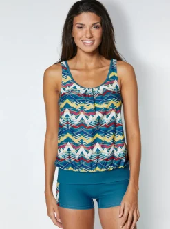 Tankinis|feel good Oversized-Tankini-Top topas-gemustert