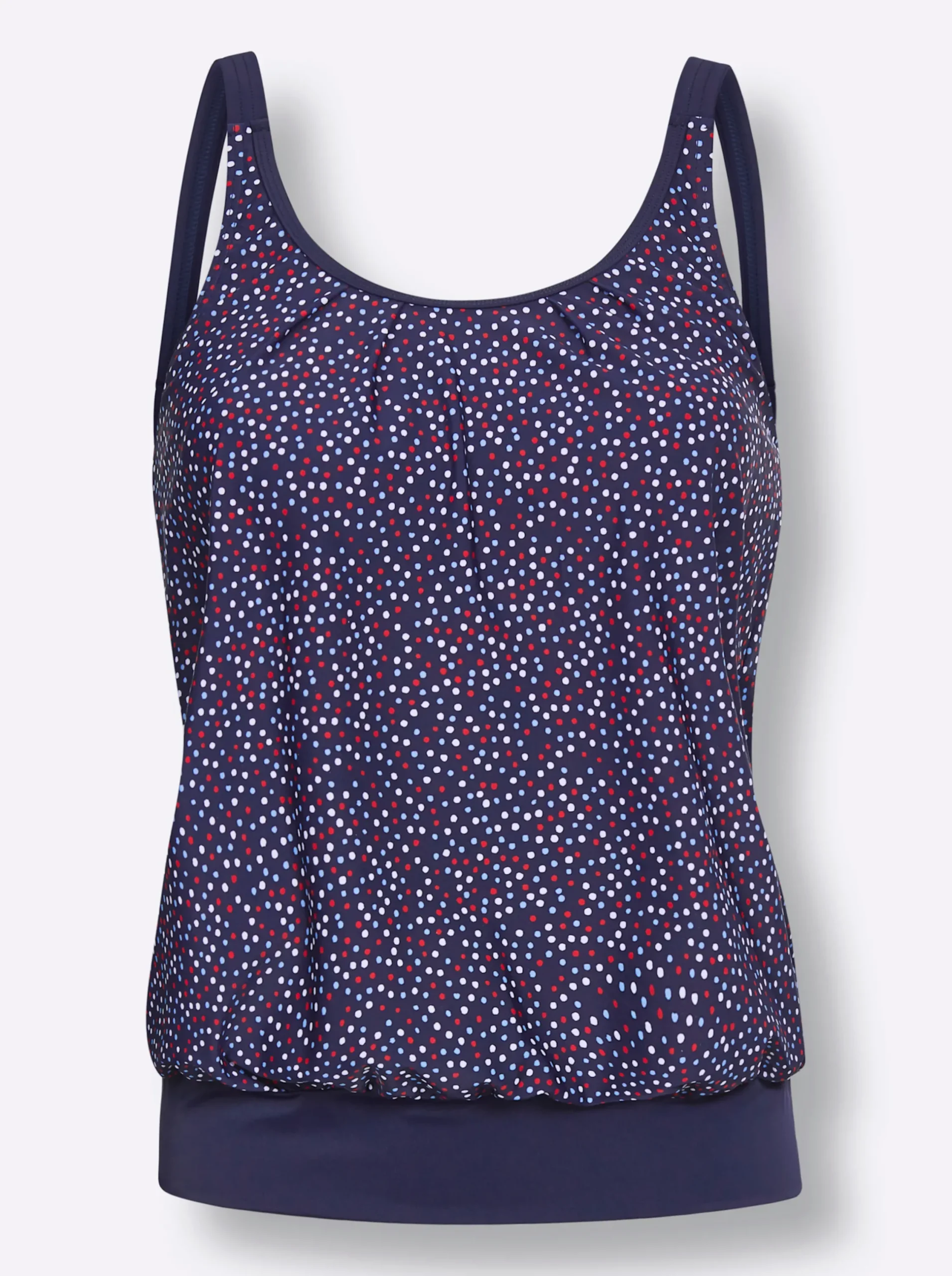 Tankinis|feel good Oversized-Tankini-Top marine-rot-bedruckt