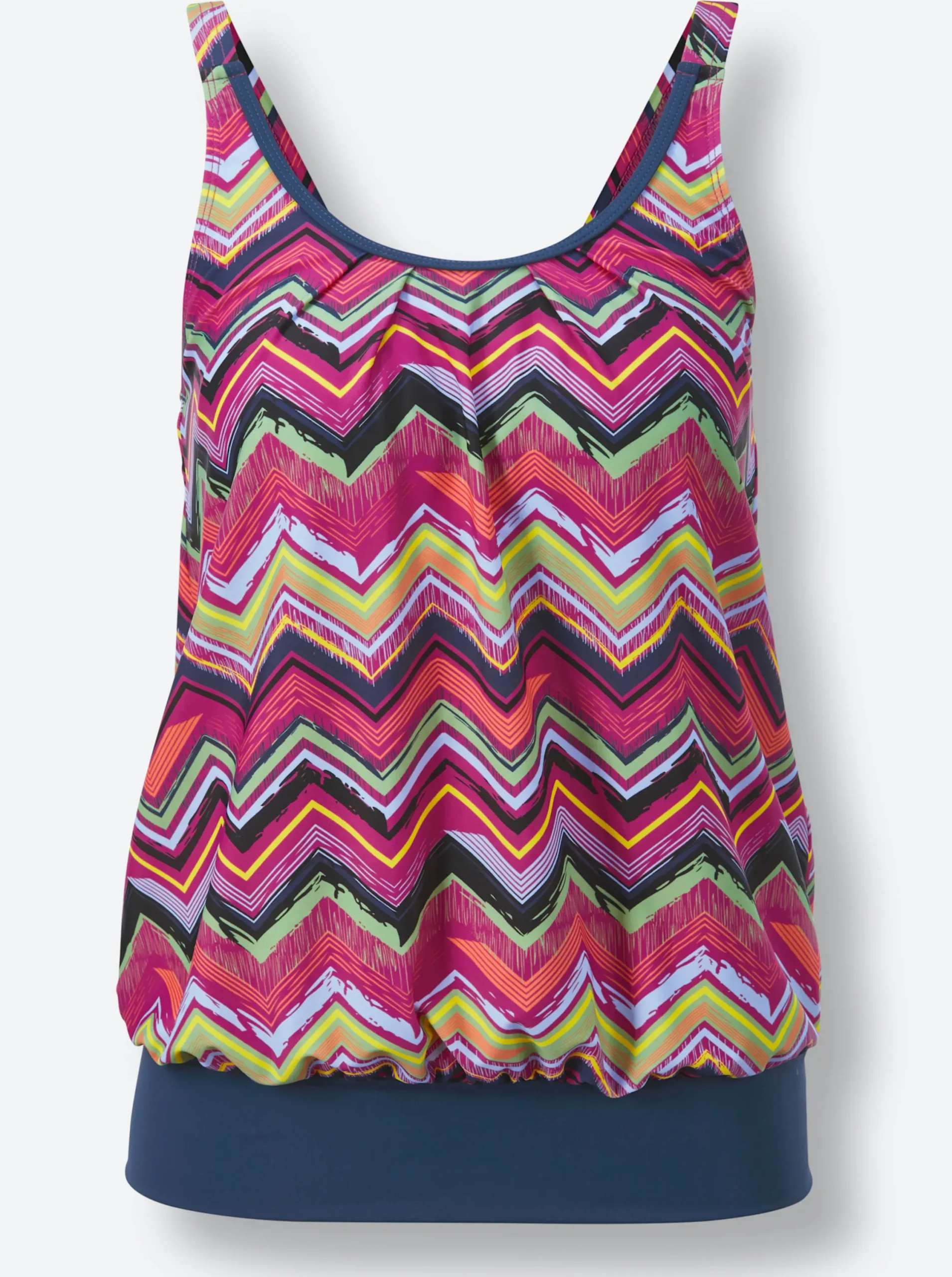 Tankinis|feel good Oversized-Tankini-Top magenta-gemustert