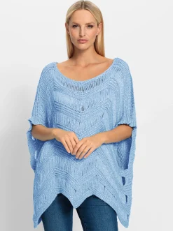 Pullover|heine Oversize-Pullover mit Glanzgarn eisblau