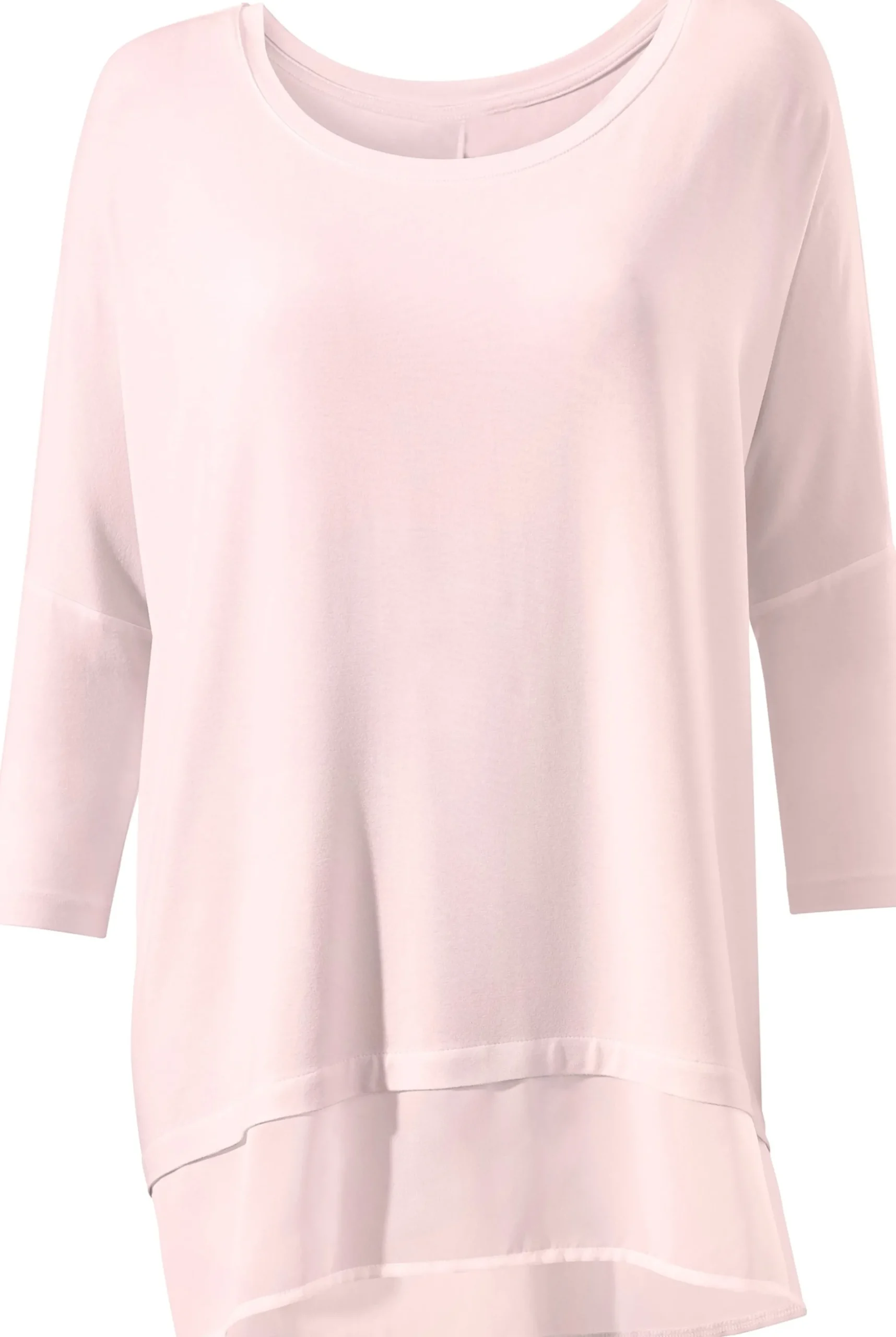 Strandmode|Shirts|heine Oversize-Shirt mit Chiffon-Saum rosé
