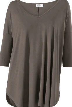 Strandmode|heine Oversize-Shirt mit Kaschier-Effekt taupe