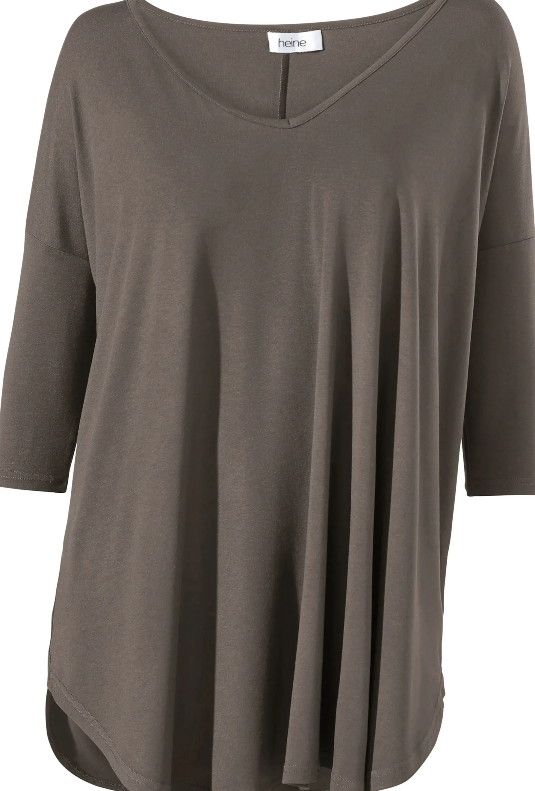 Strandmode|heine Oversize-Shirt mit Kaschier-Effekt taupe