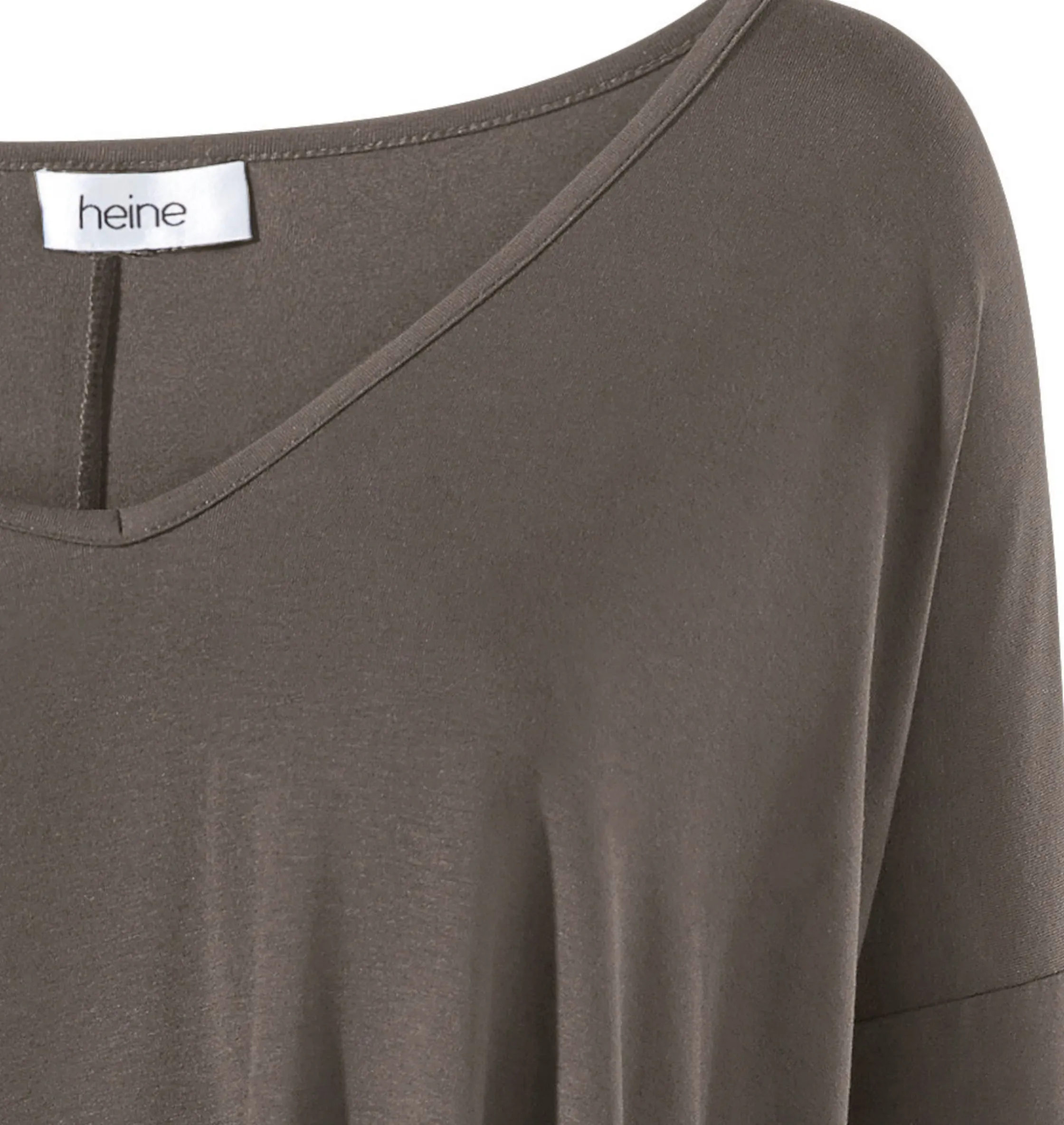 Strandmode|heine Oversize-Shirt mit Kaschier-Effekt taupe
