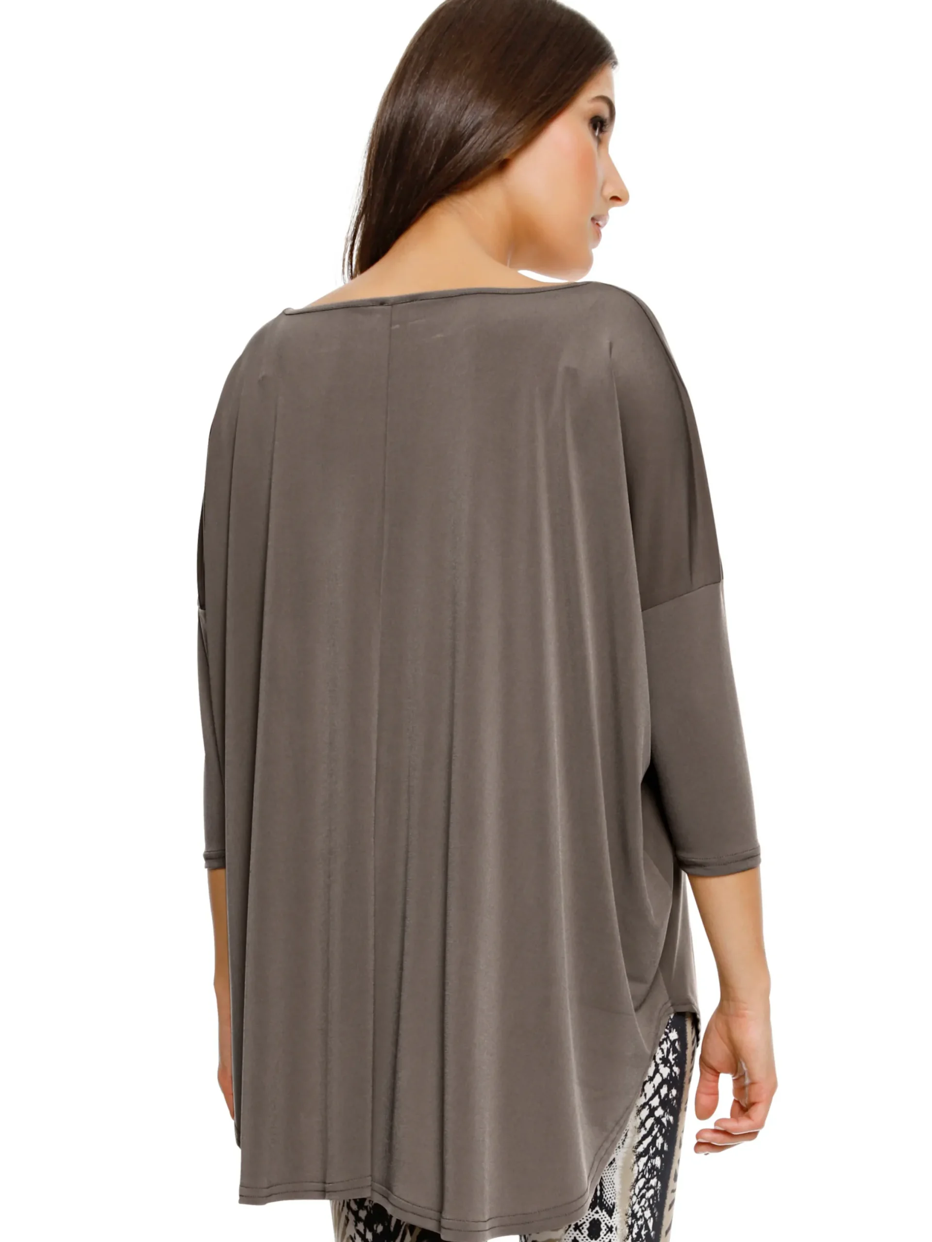 Strandmode|heine Oversize-Shirt mit Kaschier-Effekt taupe