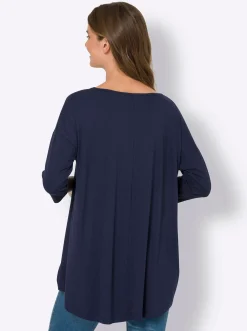 Shirts|heine Oversize-Shirt mit Kaschier-Effekt marine