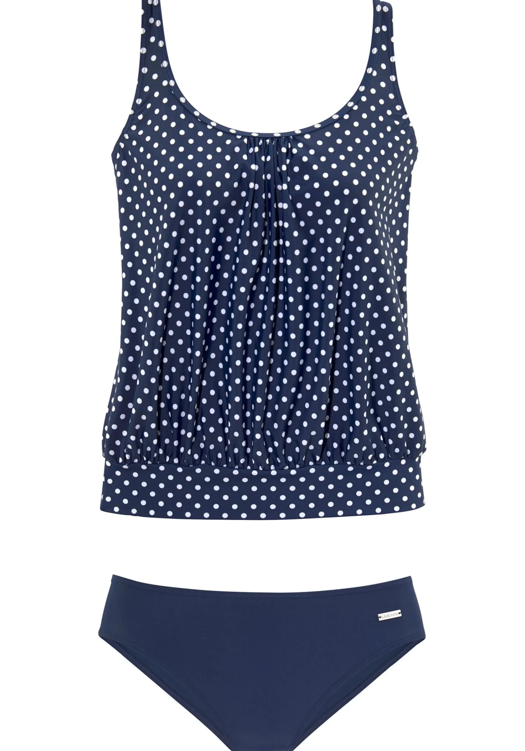 Tankinis|LASCANA Oversize-Tankini marine-weiß