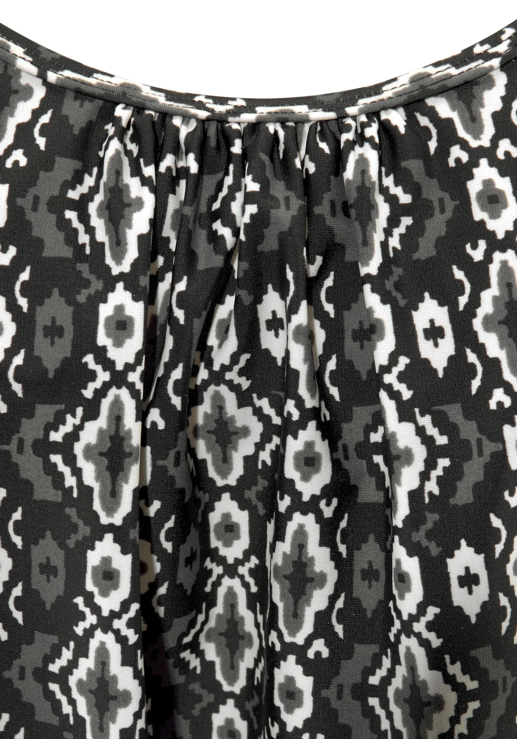 Tankinis|LASCANA Oversize-Tankini schwarz-bedruckt