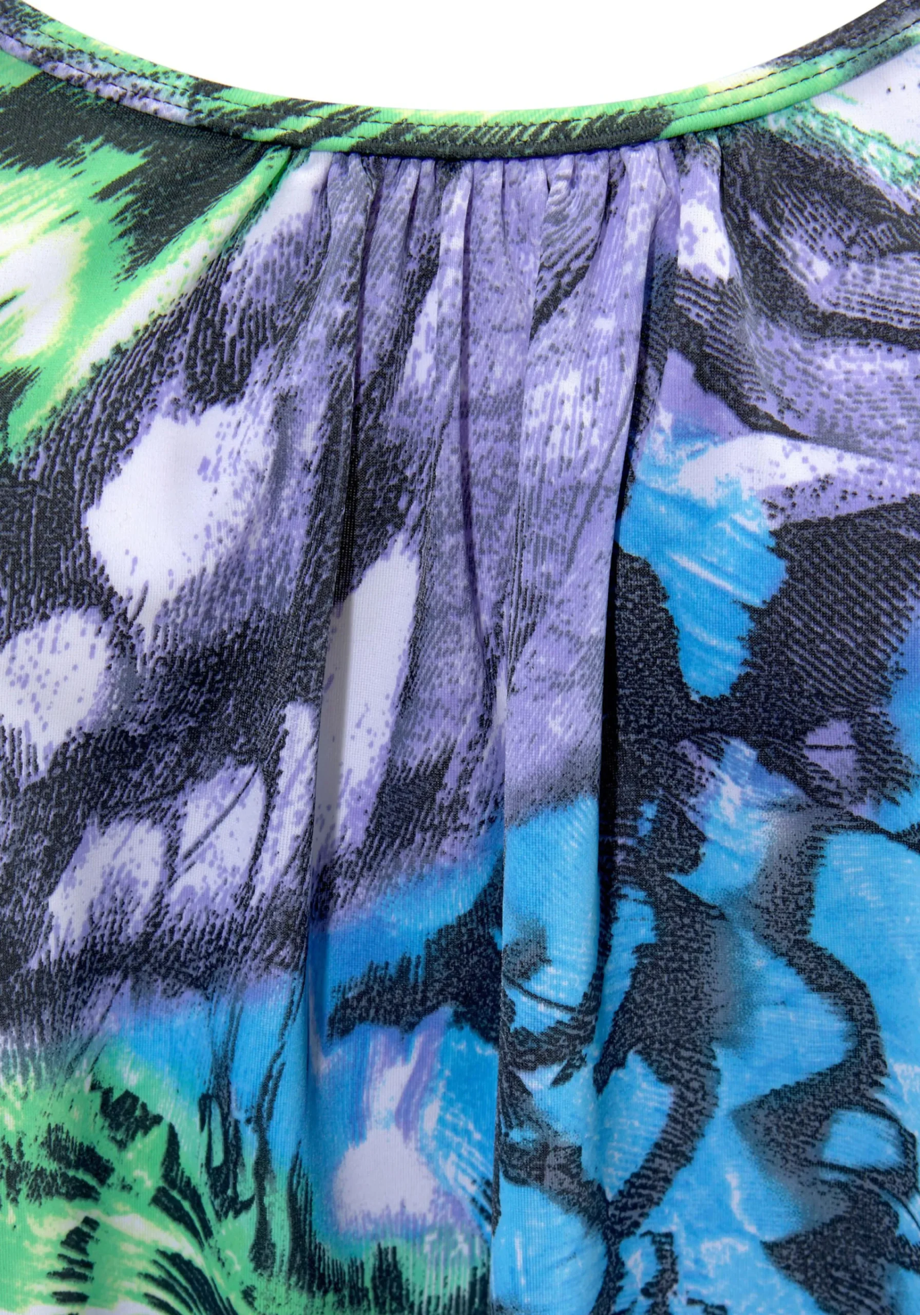 Tankinis|LASCANA Oversize-Tankini schwarz-grün