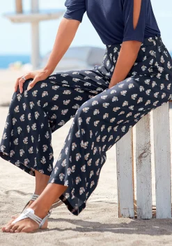 Hosen|Vivance Palazzohose blau-bedruckt