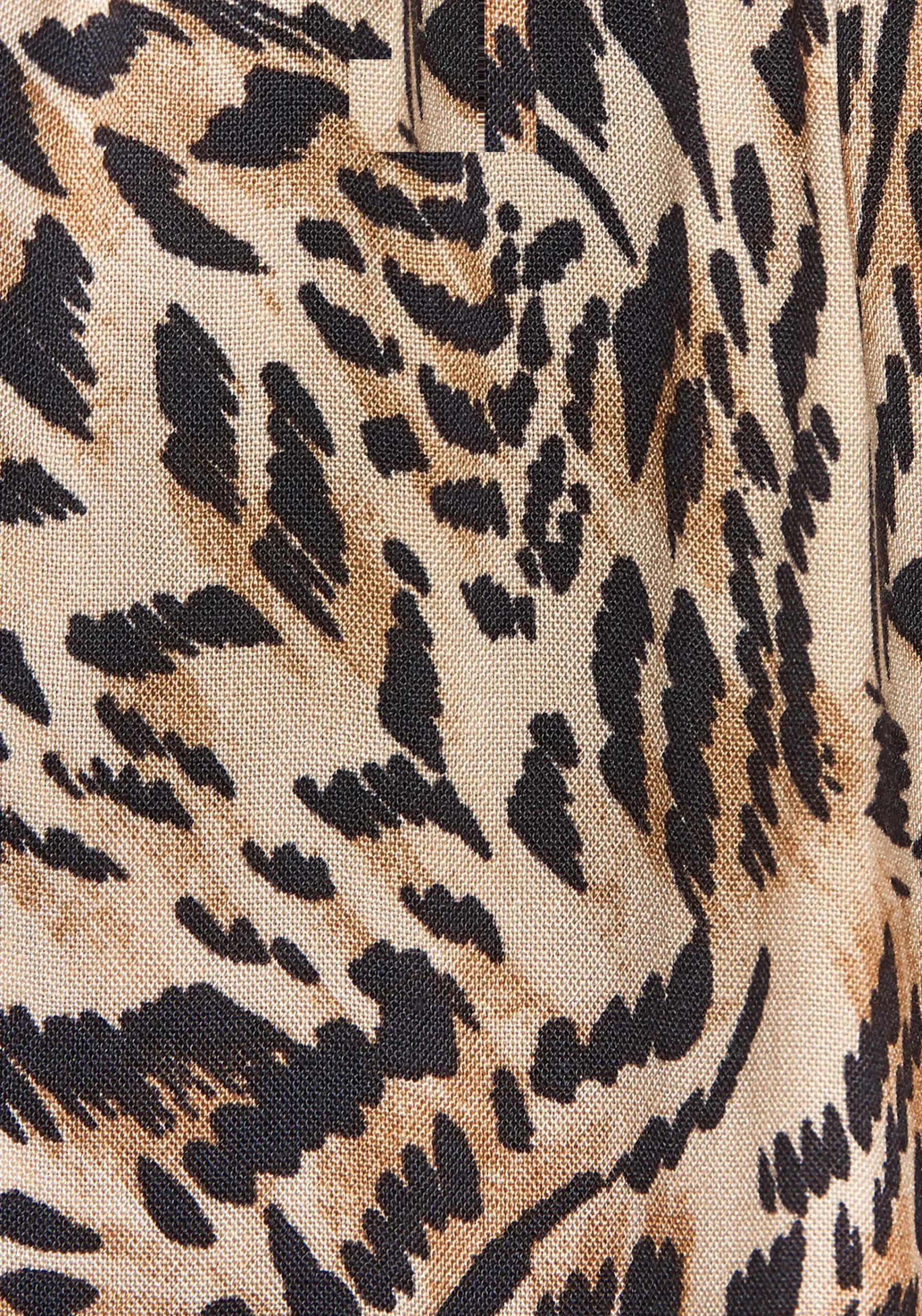 Strandmode|Buffalo Palazzohose beige-jeansblaubedruckt