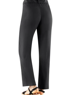 Hosen| Palazzohose mit Bindegürtel schwarz