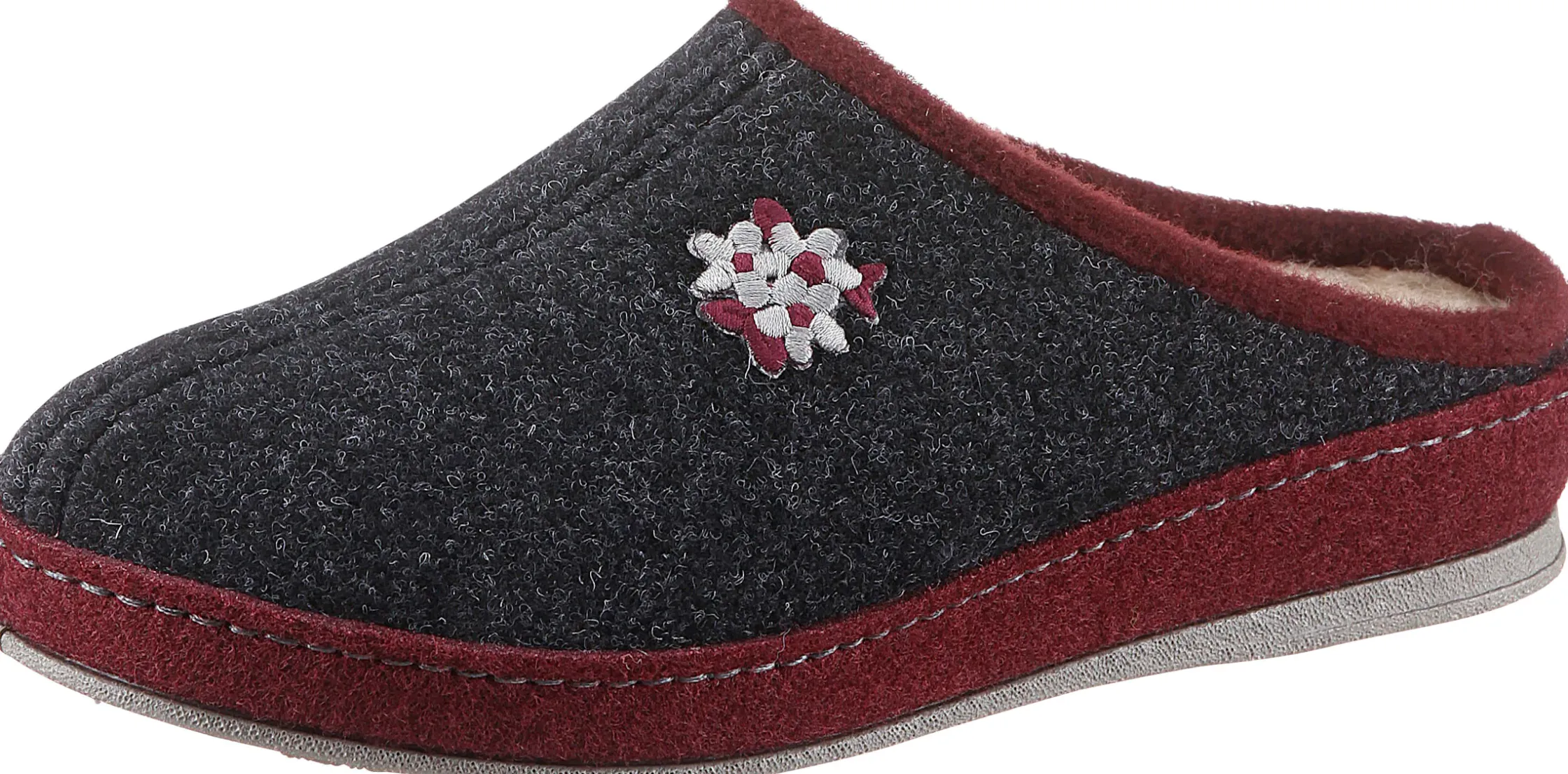 Hausschuhe|Schawos Pantoffel anthrazit