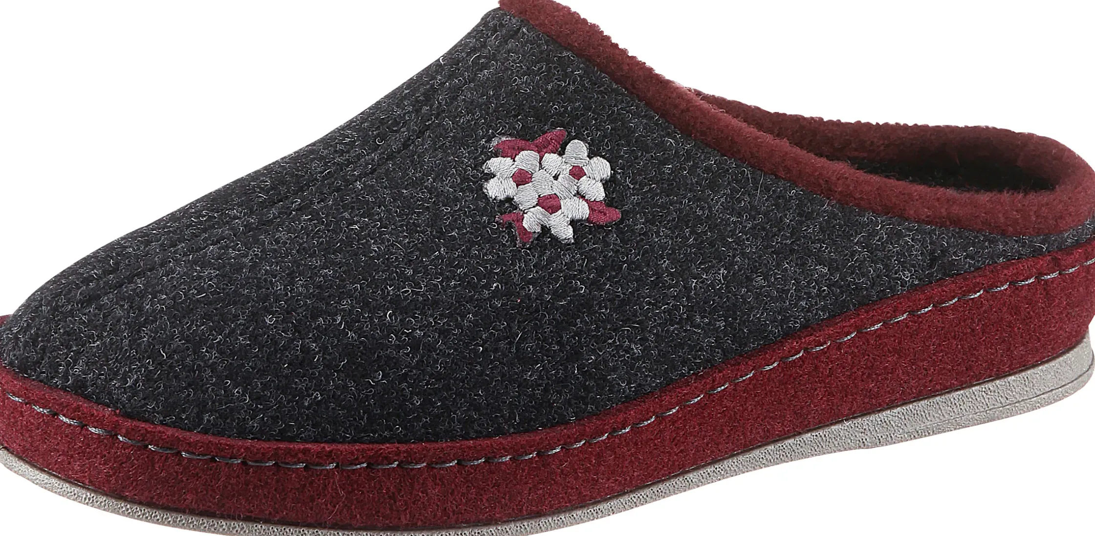 Hausschuhe|Schawos Pantoffel anthrazit