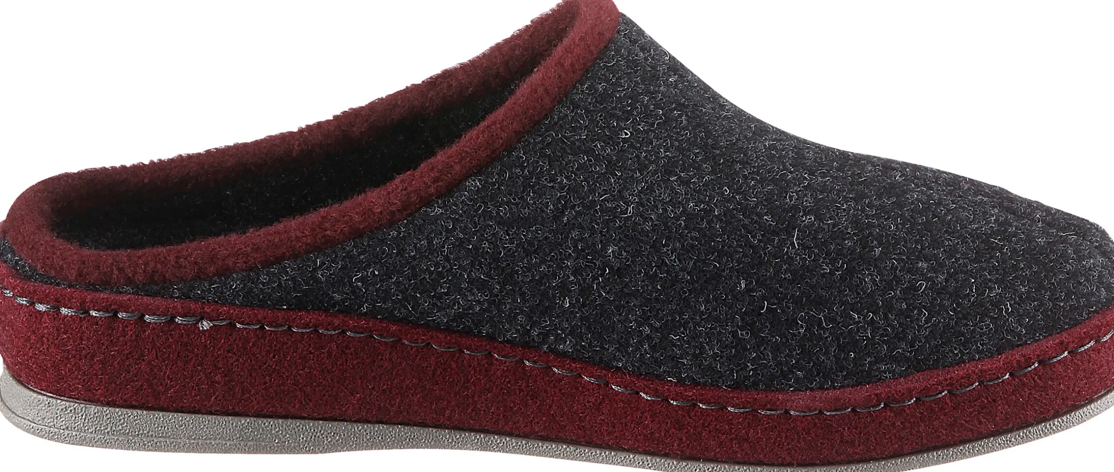 Hausschuhe|Schawos Pantoffel anthrazit