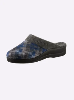 Hausschuhe| Pantoffel jeansblau