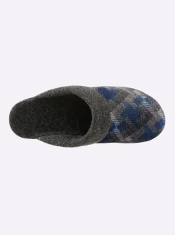 Hausschuhe| Pantoffel jeansblau