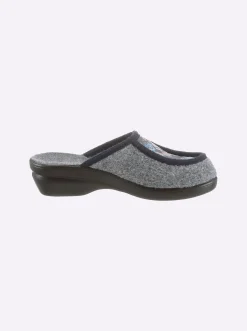 Hausschuhe|Schawos Pantoffel grau