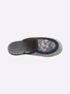 Hausschuhe|Schawos Pantoffel grau
