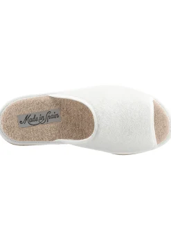 Hausschuhe| Pantoffel weiß+marine