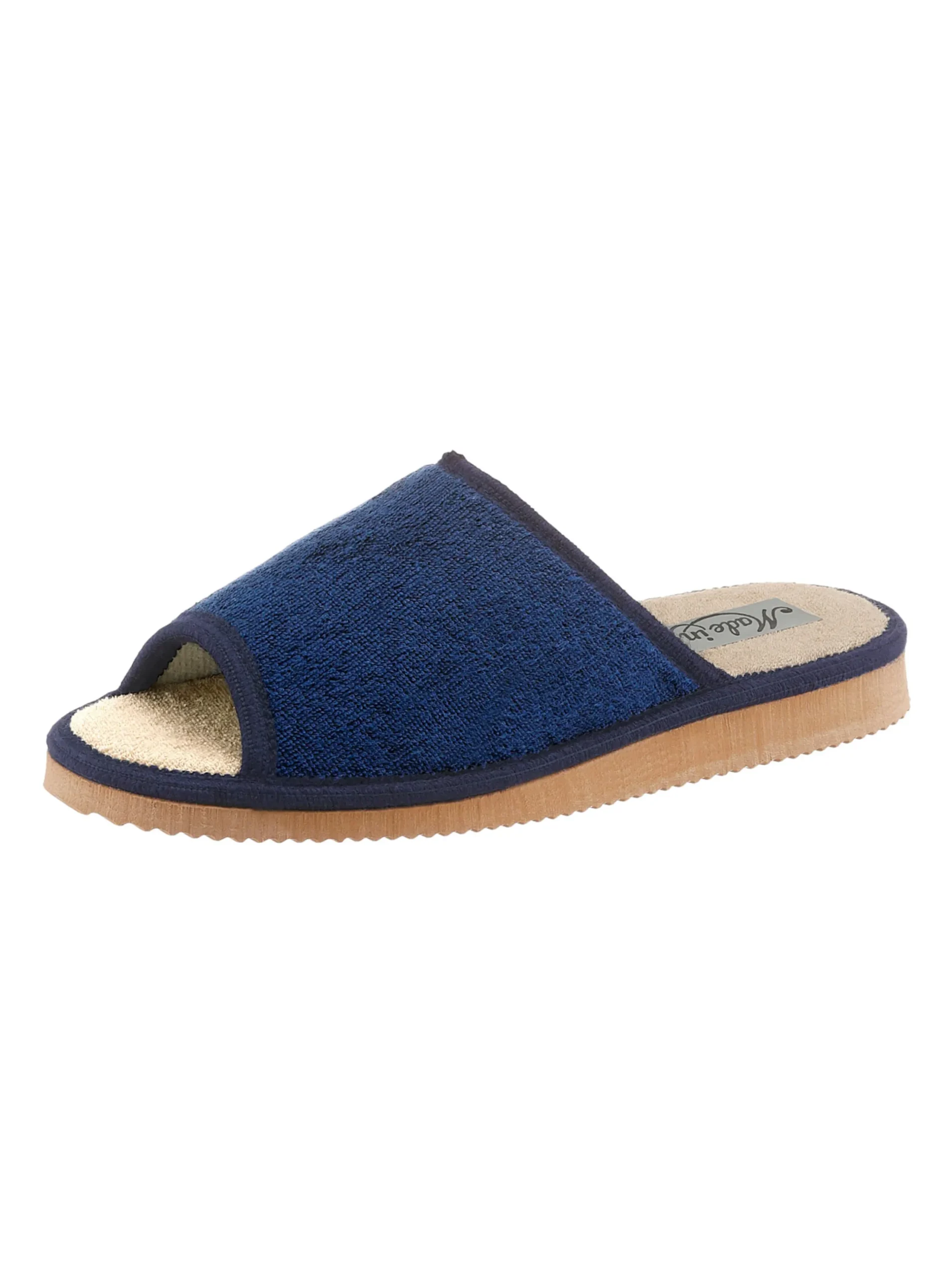 Hausschuhe| Pantoffel blau+marine