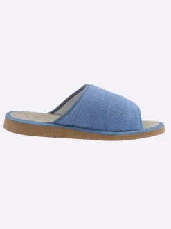 Hausschuhe| Pantoffel blau+marine
