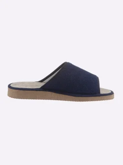 Hausschuhe| Pantoffel blau+marine