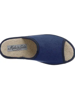 Hausschuhe| Pantoffel blau+marine