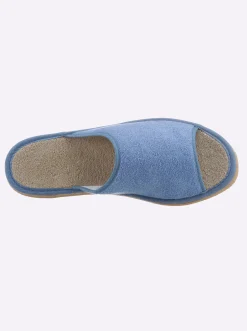 Hausschuhe| Pantoffel blau+marine