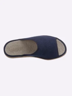 Hausschuhe| Pantoffel blau+marine