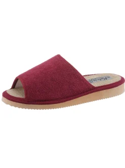 Hausschuhe| Pantoffel bordeaux+marine