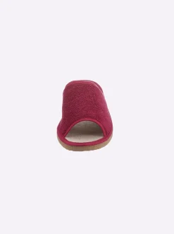Hausschuhe| Pantoffel bordeaux+marine