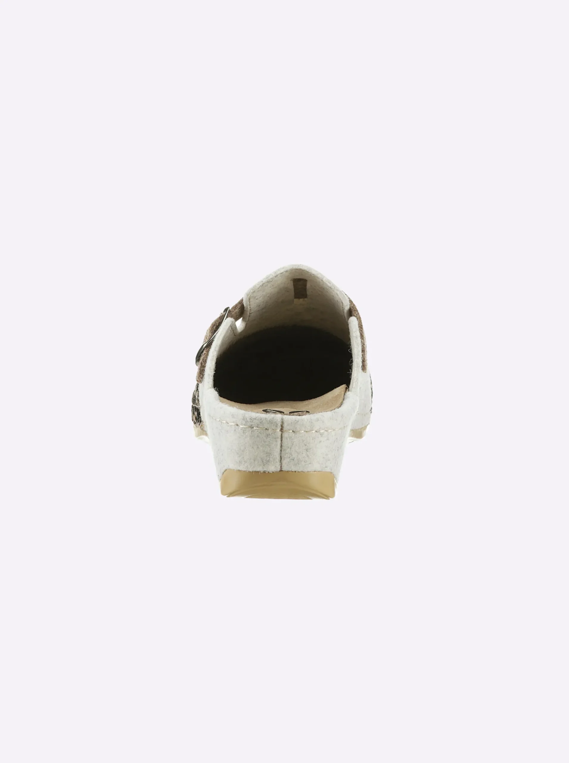Hausschuhe|Waldläufer Pantoffel beige-gemustert