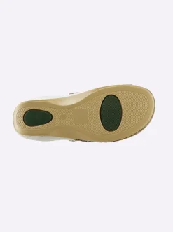 Hausschuhe|Waldläufer Pantoffel beige-gemustert