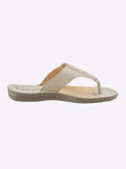 Zehentrenner|heine Pantolette sand-metallic