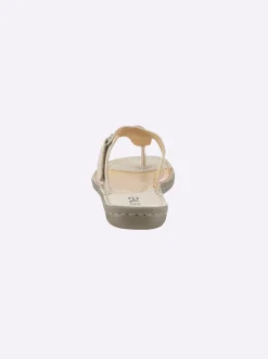 Zehentrenner|heine Pantolette sand-metallic