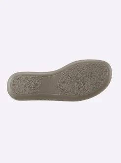 Zehentrenner|heine Pantolette sand-metallic