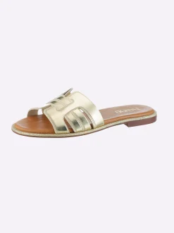 Pantoletten|heine Pantolette goldfarben