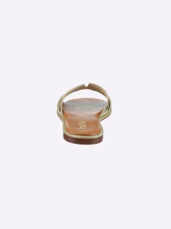 Pantoletten|heine Pantolette goldfarben