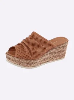 Pantoletten|Andrea Conti Pantolette camel