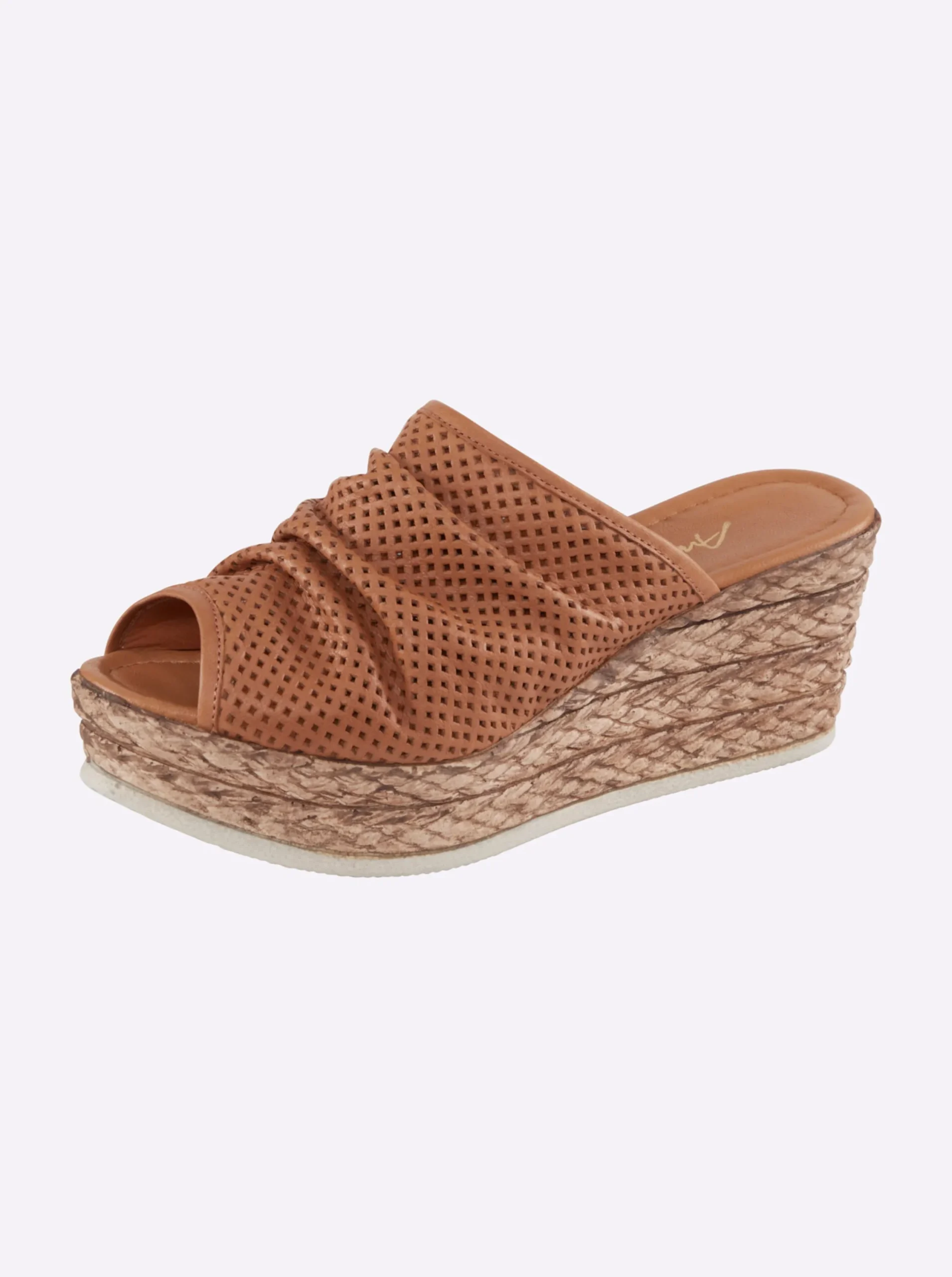 Pantoletten|Andrea Conti Pantolette camel