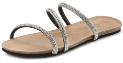 Pantoletten|LASCANA Pantolette silberfarben