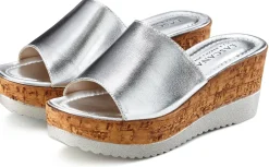 Pantoletten|LASCANA Pantolette silberfarben