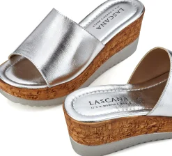 Pantoletten|LASCANA Pantolette silberfarben
