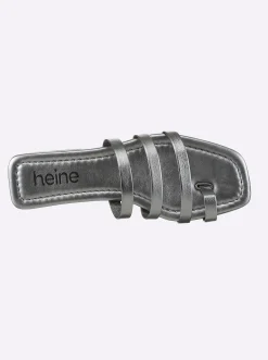 Pantoletten|Sandalen & Sandaletten|heine Pantolette anthrazit-metallic