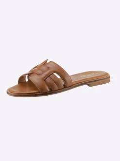 Pantoletten|heine Pantolette cognac